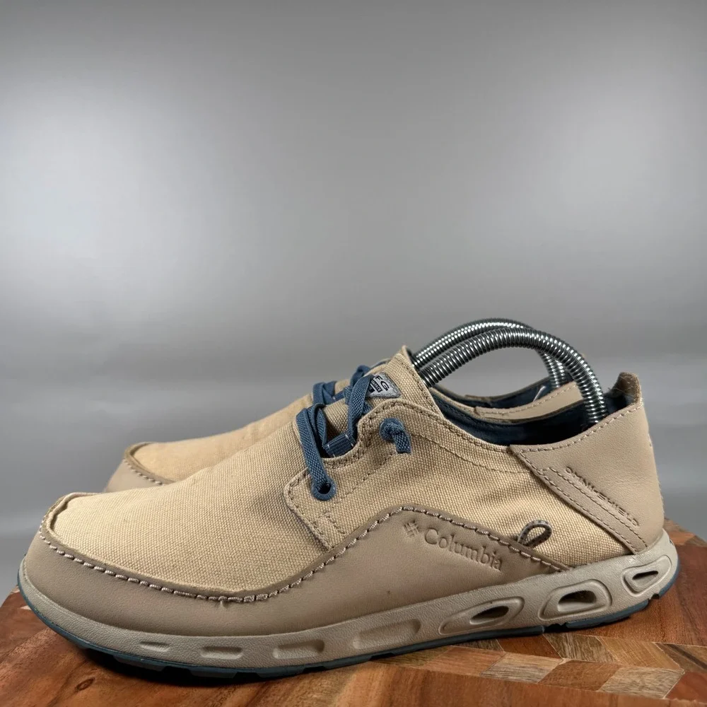 Columbia Mens PFG Bahama Vent Loco II Fishing Boat Shoes Khaki BM2658-271 Size 9